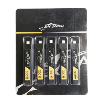 Tattu LiPo 300mAh 3,8V 75C 1S1P HV BT2.0.5 batéria (5ks)