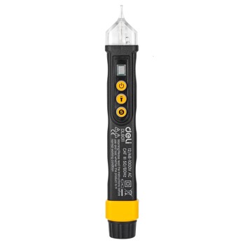 Bezkontaktná skúšačka napätia Deli Tools EDL8011, 12/48-1000V AC (čierna)