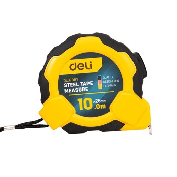 Oceľový meter 10m/25mm Deli Tools EDL3799Y (žltý)