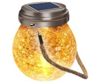 Solárna záhradná LED lampa 30 LED, IP44, 600 mAh - žltá