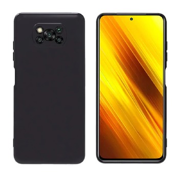 Čierny silikónový kryt pre Xiaomi Poco X3 NFC