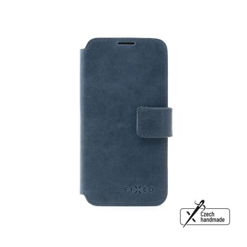 Kožené puzdro typu kniha FIXED ProFit pre Apple iPhone 14 Pro, modré
