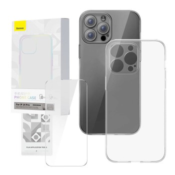Sada priehľadného krytu a tvrdeného skla Baseus Corning pre iPhone 14 Pro
