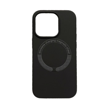Farebný silikónový kryt MagSafe pre iPhone 14 Pro Max - čierny