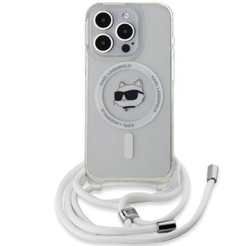 Obal Karl Lagerfeld Hardcase IML Choupette Head & Cord Magsafe pre Apple iPhone 14 Pro Max - Transparent