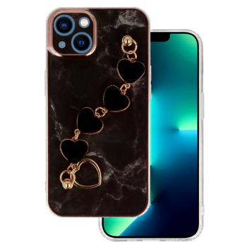 Obal Glamour Strap pre iPhone 15 - čierny