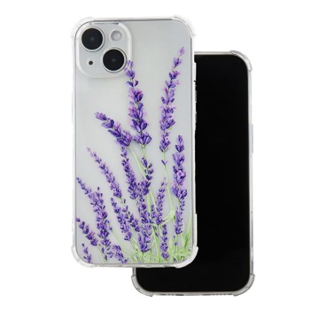 Zadný silikónový kryt Ultra Trendy pre iPhone 15 Meadow 2 - Transparentný