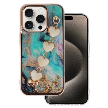Zadný kryt Glamour Strap pre iPhone 15 Pro Max - modrý