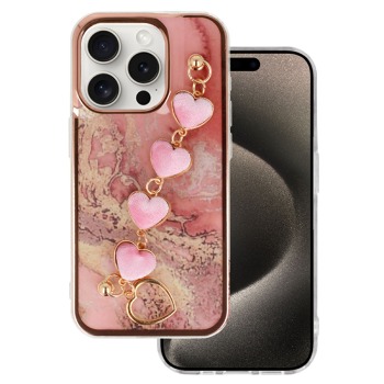 Obal Glamour Strap pre iPhone 15 Pro Max - ružový