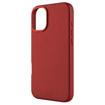 Kožený zadný kryt FIXED MagLeather s podporou MagSafe pre Apple iPhone 16 Plus, červený