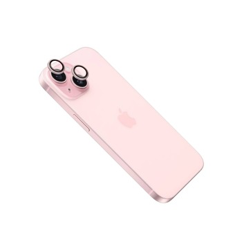 Sklo na fotoaparát FIXED pre Apple iPhone 16 Plus, ružové