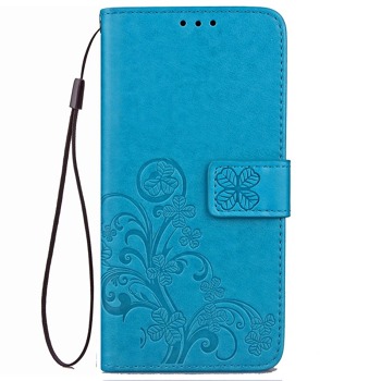 Zatváracie puzdro pre iPhone 16 Pro - Quatrefoil, modré