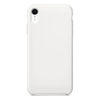 Farebný silikónový kryt pre iPhone Xr - biely