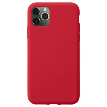 Farebný silikónový kryt pre iPhone 11 Pro - červený