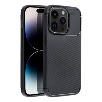Zadný kryt Carbon Premium pre iPhone 12 - čierny