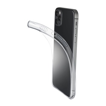 Zadný kryt Extrathin Cellularline Fine pre Apple iPhone 12, priehľadný