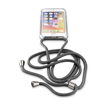 Priehľadný kryt Cellularline+čierna šnúrka pre iPhone 8