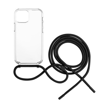 FIXED+čierne puzdro na šnúrku pre Apple iPhone 13 mini