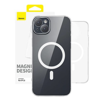 Magnetické puzdro na telefón pre iP 13 Baseus OS-Lucent Series (číre)