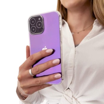 Vysokokvalitný zadný kryt pre iPhone 13 Pro s fialovým leskom