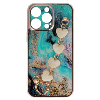 Zadný kryt Glamour Strap pre iPhone 13 Pro - modrý