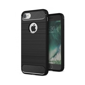 Zadný kryt Carbon Flexi pre iPhone SE 2022 - čierny