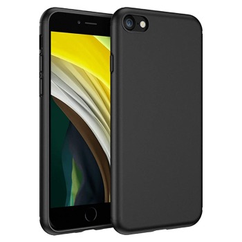 Čierny silikónový kryt pre iPhone SE 2022