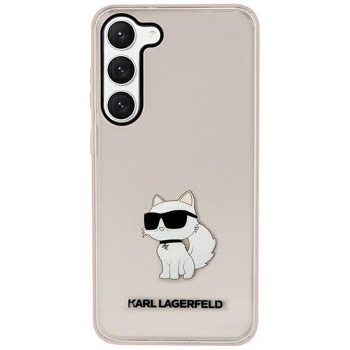 Obal Karl Lagerfeld Samsung Galaxy S23 hardcase Ikonik Choupette - ružový