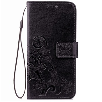 Zatváracie puzdro pre Samsung Galaxy S23 FE - Quatrefoil, čierne