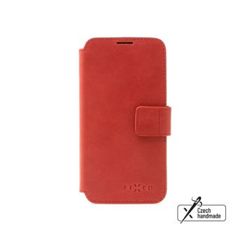Kožené puzdro typu kniha FIXED ProFit pre Samsung Galaxy S25+, červené