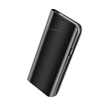 Zrkadlové flipové puzdro pre Samsung Galaxy S20 - čierne
