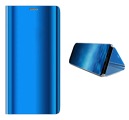 Zrkadlové flipové puzdro pre Samsung Galaxy S21 - modré