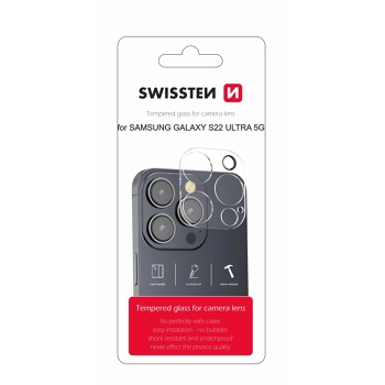 OCHRANNÉ SKLO SWISSTEN NA OBJEKTÍV FOTOAPARÁTU PRE SAMSUNG GALAXY S22 ULTRA 5G