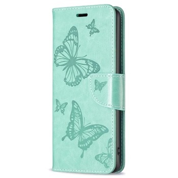 Flipové puzdro pre Samsung Galaxy A54 5G - Butterflies, zelené