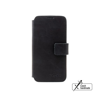 Kožené puzdro typu kniha FIXED ProFit pre Samsung Galaxy A55 5G, čierne