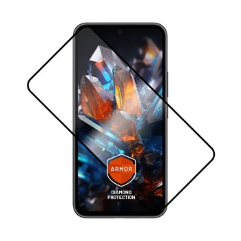 Prémiové ochranné tvrdené sklo FIXED Armor s aplikátorom pre Samsung Galaxy A55 5G, čierne