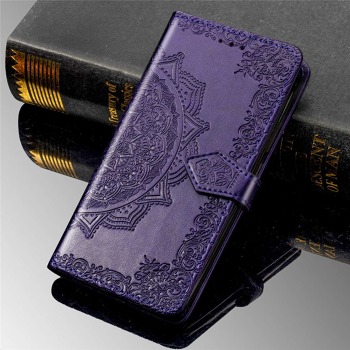 Puzdro pre Samsung Galaxy A50 / A50S - fialové, ornament