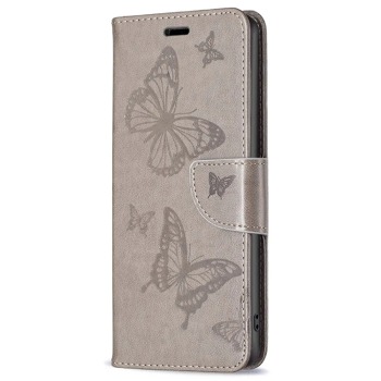 Zatváracie puzdro pre Samsung Galaxy A53 (5G) - Butterflies, sivé