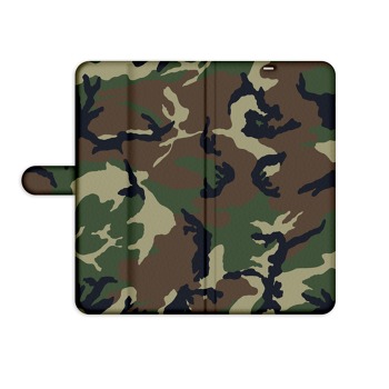 Knižkový obal na mobil Samsung Galaxy J3 (2016) - Dark camouflage
