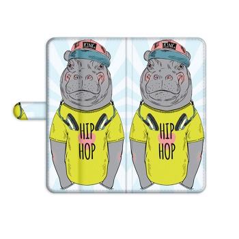 Flipové puzdro pre Samsung Galaxy J4 (2018) - Hip-Hop Hippo