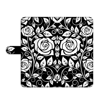Flipové puzdro pre Samsung Galaxy Grand Prime / VE - Black and White Rose