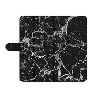 Knižný obal na mobil Huawei Nova 3 - Black marble
