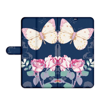 Knižkový obal na mobil Huawei P9 Lite (2016) - Butterfly with rose