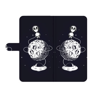 Knižný obal na mobil Huawei P10 - Alien on the moon