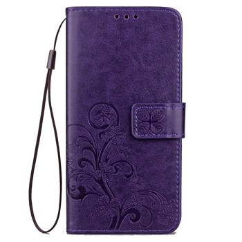 Puzdro pre Huawei Y6 Prime 2018 - Quatrefoil, fialové