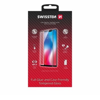 SKLO SWISSTEN PLNÉ LEPIDLA, FAREBNÝ RÁM, PUZDRO VHODNÉ PRE XIAOMI REDMI NOTE 12 ČIERNE