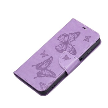 Knižný obal pre Xiaomi Redmi Note 12S - Butterflies, fialový 
