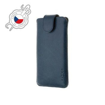 Kožené puzdro FIXED Posh, veľkosť 4XL+, modré