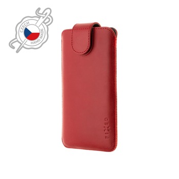 Kožené puzdro FIXED Posh, veľkosť 6XL, červené
