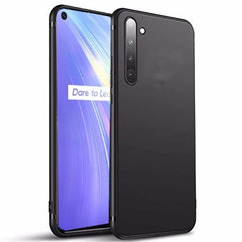 Čierny silikónový kryt pre Realme 6s